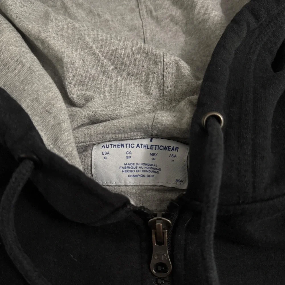Champion Mens Powerblend Fleece Full Zip Hoodie Black Size Small‎